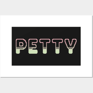 Petty Classic Video Game Graphic Lime Peach Gradient Posters and Art